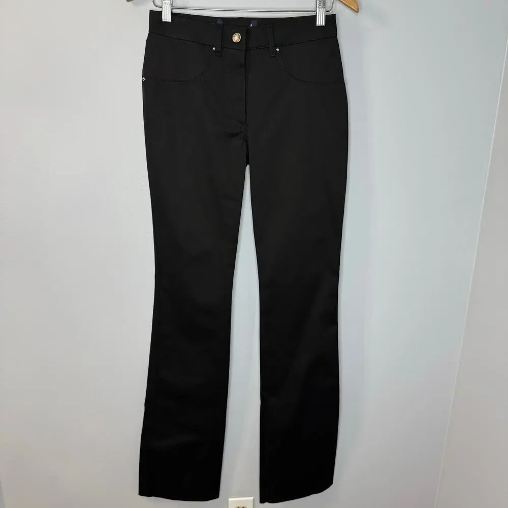 Louis Vuitton Uniform Black Stretch Pant Women's 32 - 2 Luxury Academia READ